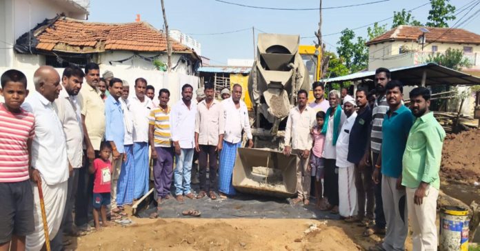 CC road work begins in Mudelli..