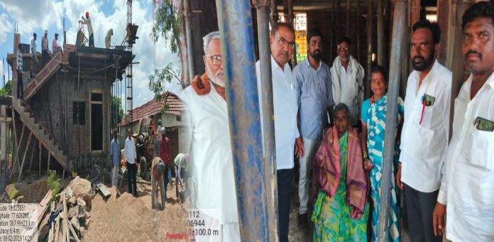 Honors to the beneficiaries of Indiramma Houses..
