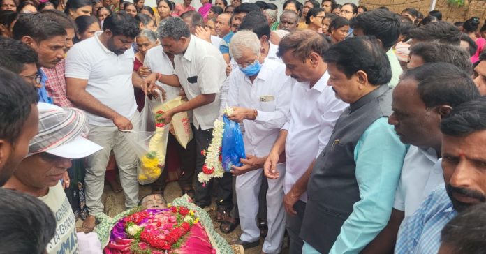 MLA who participated in Anasuyammas funeral procession