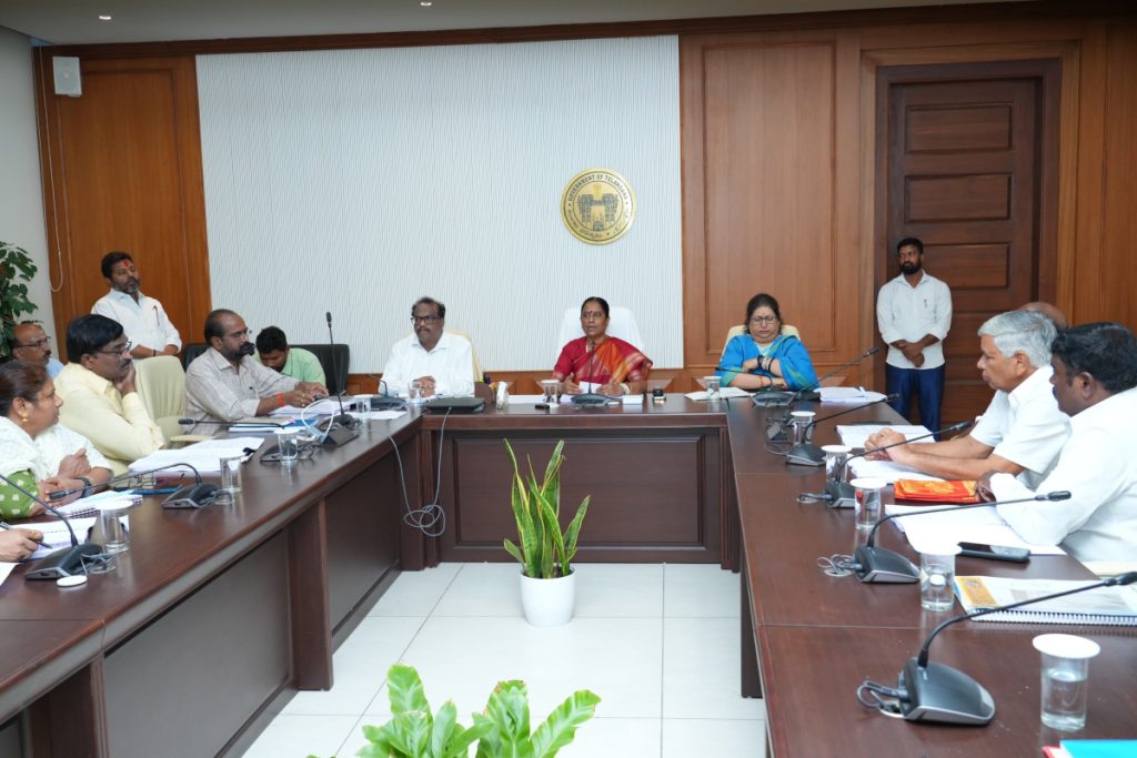 Minister Surekha reviews the development of small temples