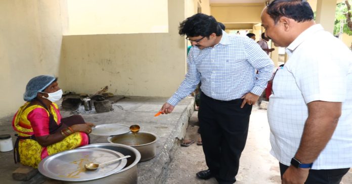 Students should be provided with meals according to the menu... District Collector Hanumantha Rao