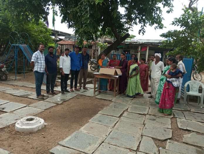 Distribution of sanitary pads to teenage girls...