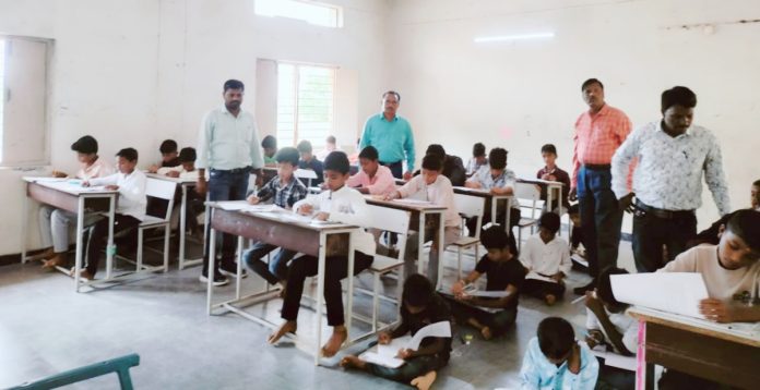 Backlog entrance exam at Madnur Gurukulam