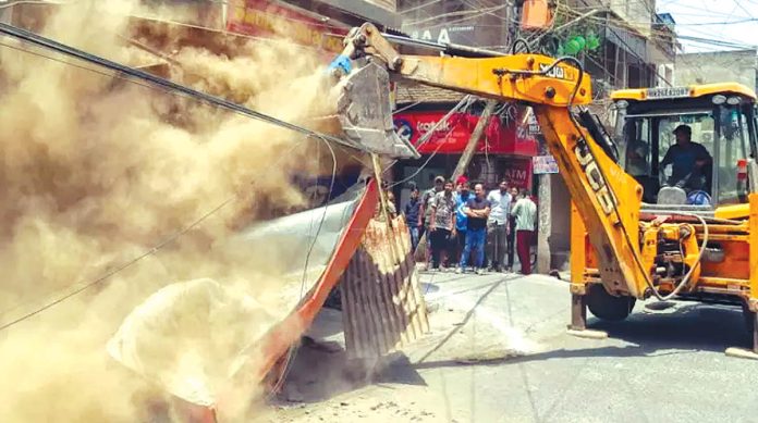Bulldozer justice!