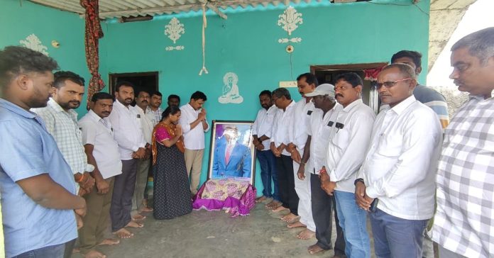 Former MLA visits several families