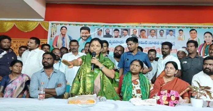 Rega Kalyani takes oath as Mulugu Market Committee Chairman.