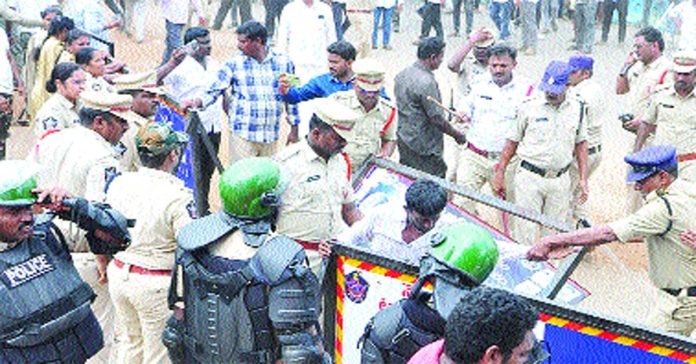 Tension during Jagan's visit