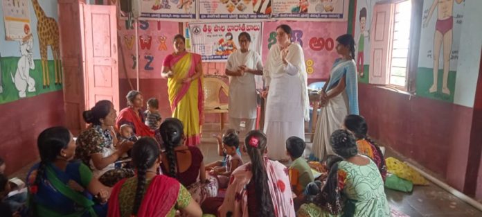 Breastfeeding Week celebrations in Anganwadis..