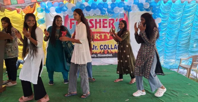 Freshers celebrations held at Adarsh School..