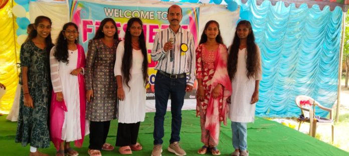 Freshers celebrations held at Adarsh School..