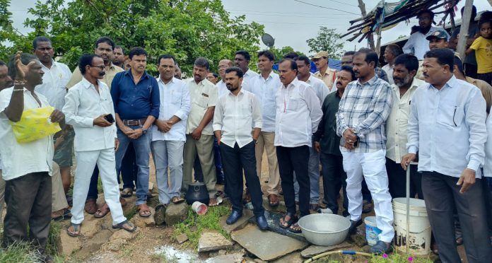 MLA Bojju Patel visited the flooded areas.