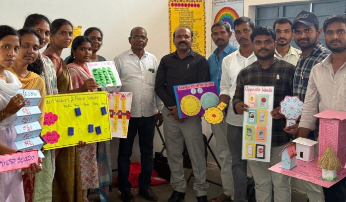MPDO Gangula Santosh visited the Mandal Level Teaching Learning Material