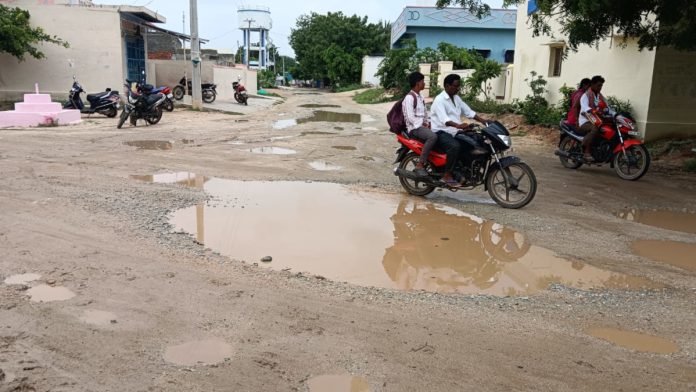 Peddagudem village in the mud