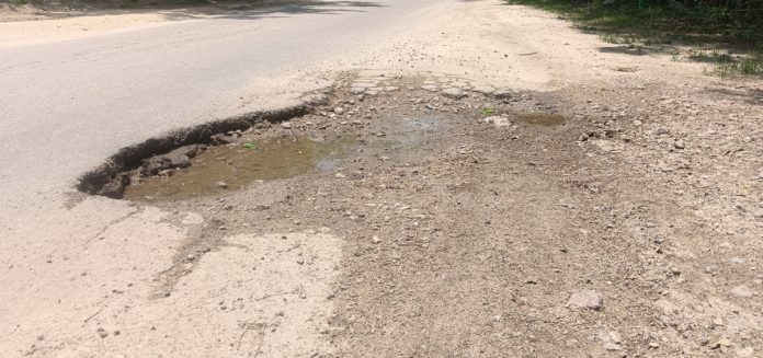Potholed road... indifferent authorities