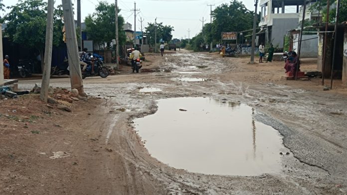 Pulicherla village is covered in mud