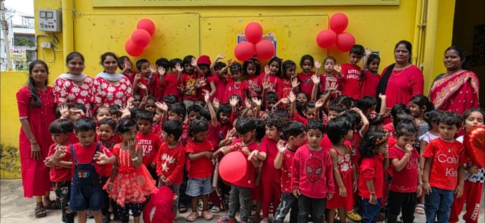 Red Color Day celebrations at Smile School..
