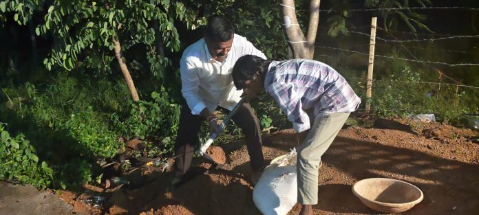 The chairman who filled a pothole on the road
