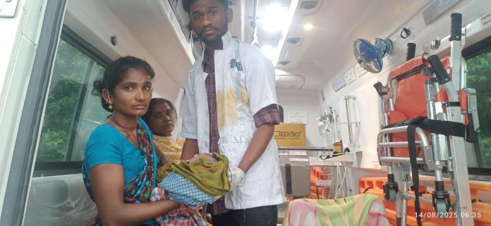 Woman gives birth in ambulance