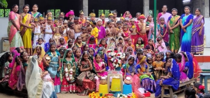 Krishnashtami celebrations at Brilliant Grammar High School
