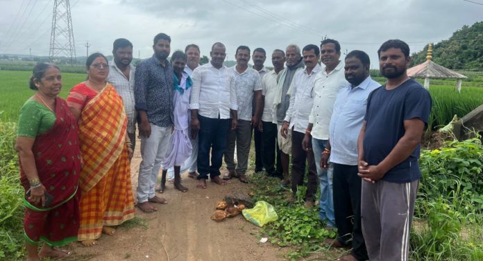 Dirt road repair work begins..