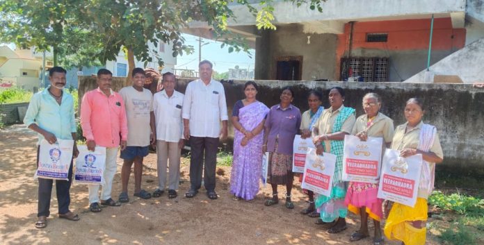 Distribution of clothes to sanitation workers