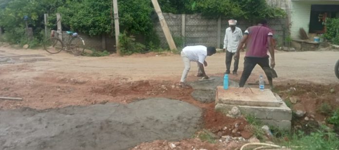 Former sarpanch repairs dangerous road