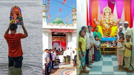 మసీదులో గణేశుడికి పూజలు..