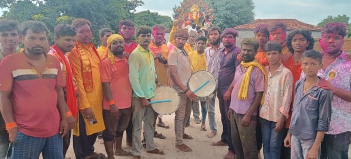 Ganesh immersion procession with Oggudos..