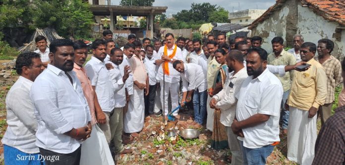 Groundbreaking ceremony for building constructions of caste associations..