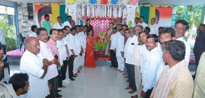MLA worships Ganesha at camp office