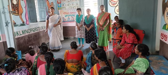 Nutrition Month at Madnur 9th Anganwadi Center