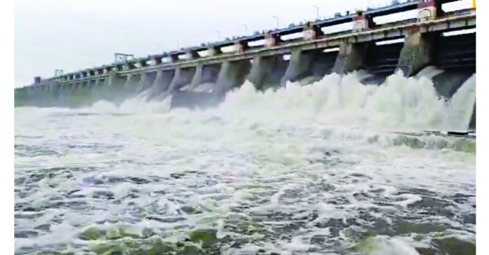 Musi project water released through 9 gates