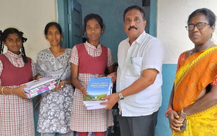 Distribution of textbooks to students Distribution of textbooks to students