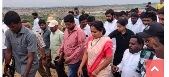 Jagruti President Kavitha visits Udandapur project Jagruti President Kavitha visits Udandapur project