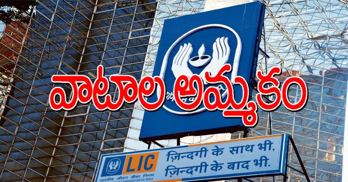 Sale of shares in LIC