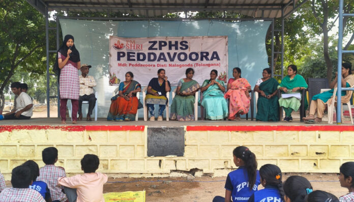 పెద్దవూర జీడ్పిహెచ్ఎస్ ఉన్నత పాఠశాలలో బ్యాగ్ లెస్ డే సెలబ్రేషన్స్