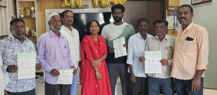 Distribution of CMRF cheques..