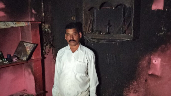 విద్యుత్ షార్ట్ సర్క్యూట్ తో ఇల్లు దగ్దం.. రూ.5 లక్షల ఆస్తినష్టం