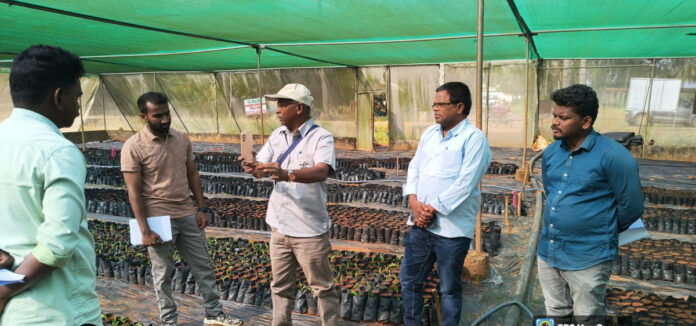 Indonesian representative Sriwijayan inspects nurseries