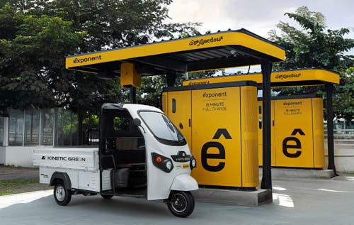 వేగవంతమైన ఛార్జింగ్ సొల్యూషన్ను ప్రవేశపెట్టిన కైనెటిక్ గ్రీన్, ఎక్స్పోనెంట్ ఎనర్జీ