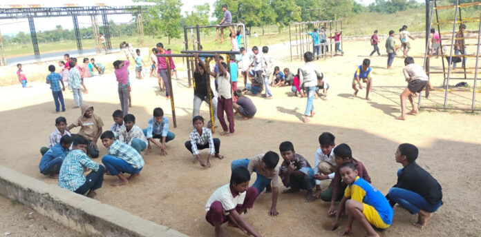 Rural games in the Gurukul for physical endurance