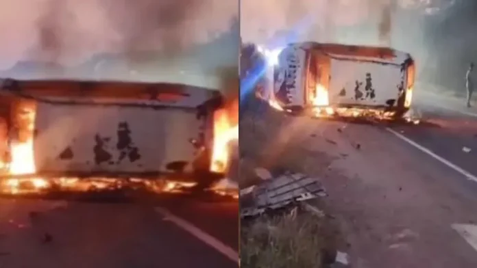 ఘోర ప్రమాదం..పూర్తిగా దగ్ధమైన ఇన్నోవా కారు!