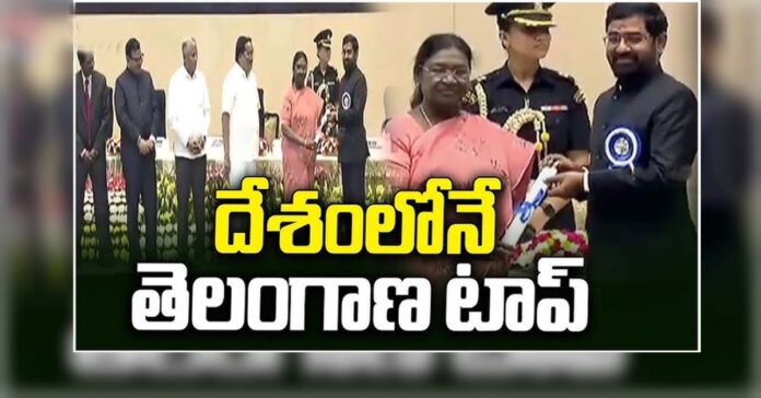 జాతీయ జల పురస్కారాల్లో తెలంగాణ నెంబర్ వన్