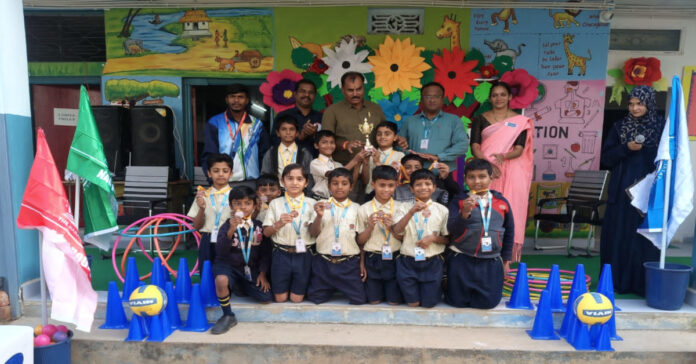 నారాయణ పాఠశాలలో ఘనంగా ఎన్ పిఎల్ క్రీడాపోటీలు.