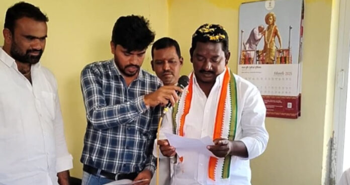 Indarapu Chendraiah takes oath as member of Tadicherla 13th ward