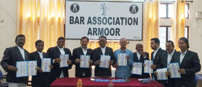 Pamphlets unveiled in the bar hall