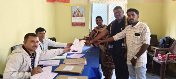 Ravula Kalpana Mogili's nomination as Tadicherla Sarpanch candidate