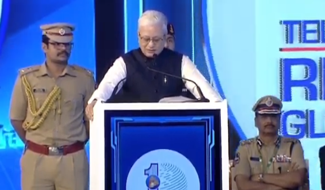 తెలంగాణ గ్లోబల్ సమిట్ ప్రారంభించిన గవర్నర్