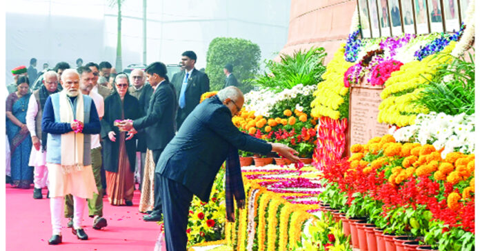 Tributes were paid to those who died in the Parliament attack.