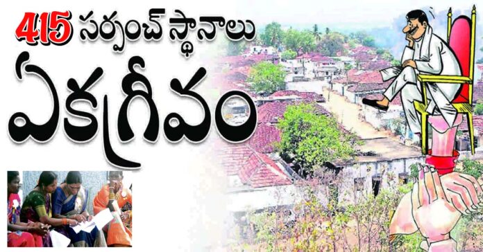 రెండో దశలో.. 415 మంది సర్పంచ్లు ఏకగ్రీవం